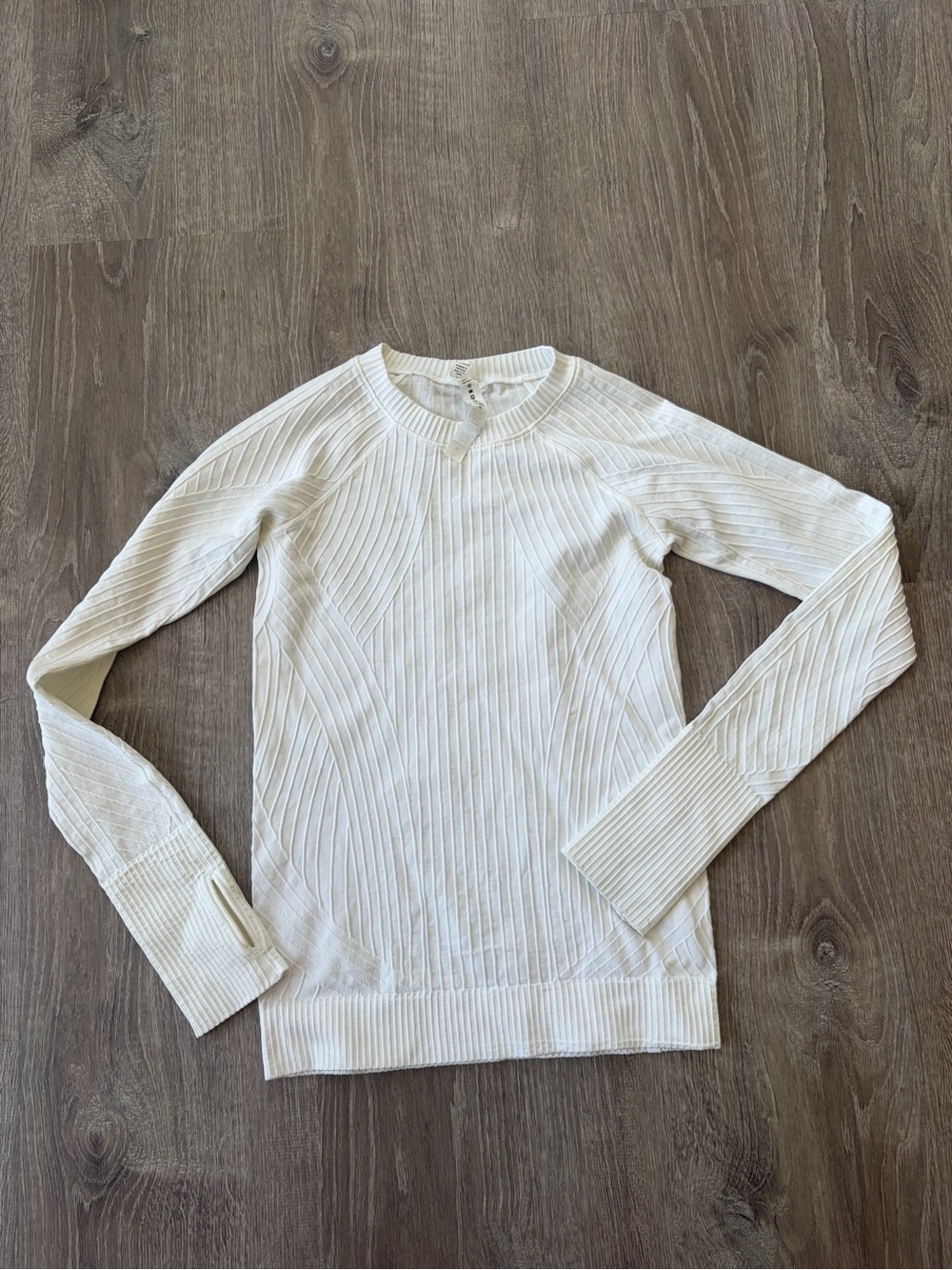 lululemon athletica white Ribbed Long-Sleeve Top